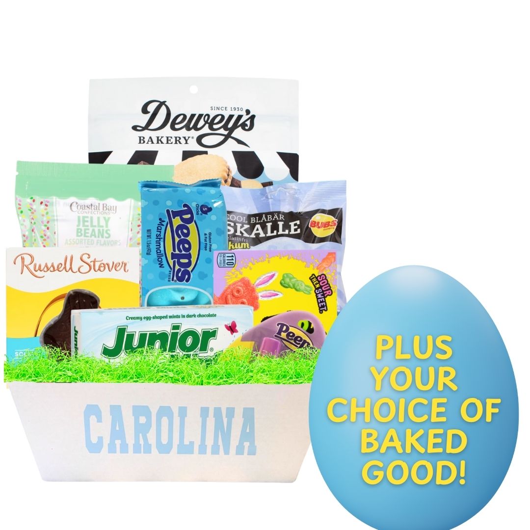 University of North Carolina at Chapel Hill Easter Basket hand delivered to UNC students on campus.
