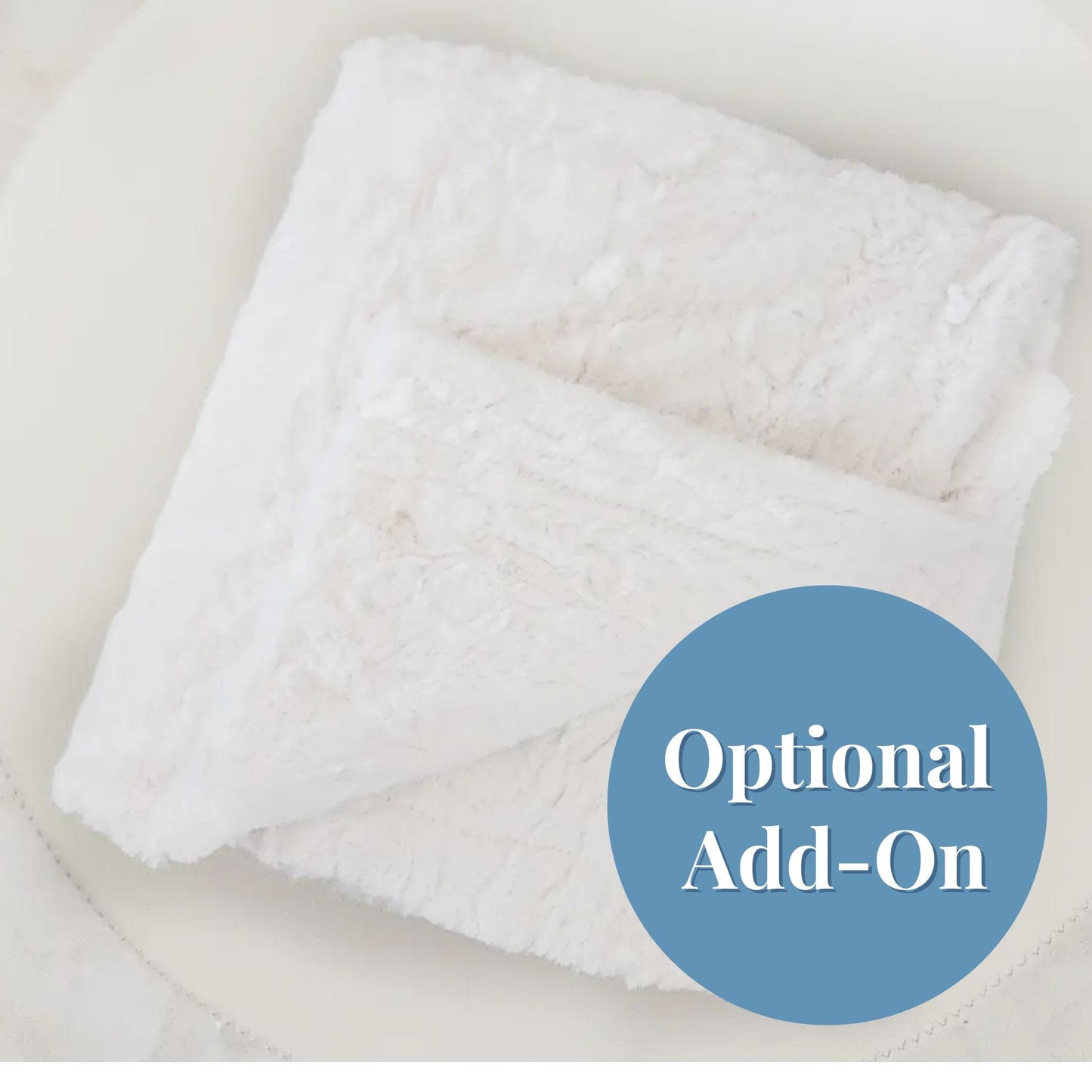 Soft faux fur blanket add-on for UNC get well care packages and Chapel Hill student comfort gifts