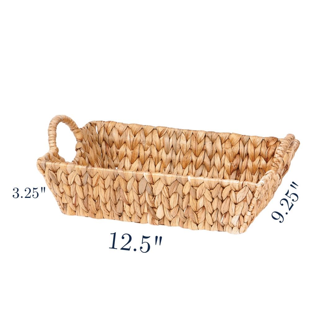 Reusable hyacinth tray gift basket for North Carolina gourmet gifts and corporate clients
