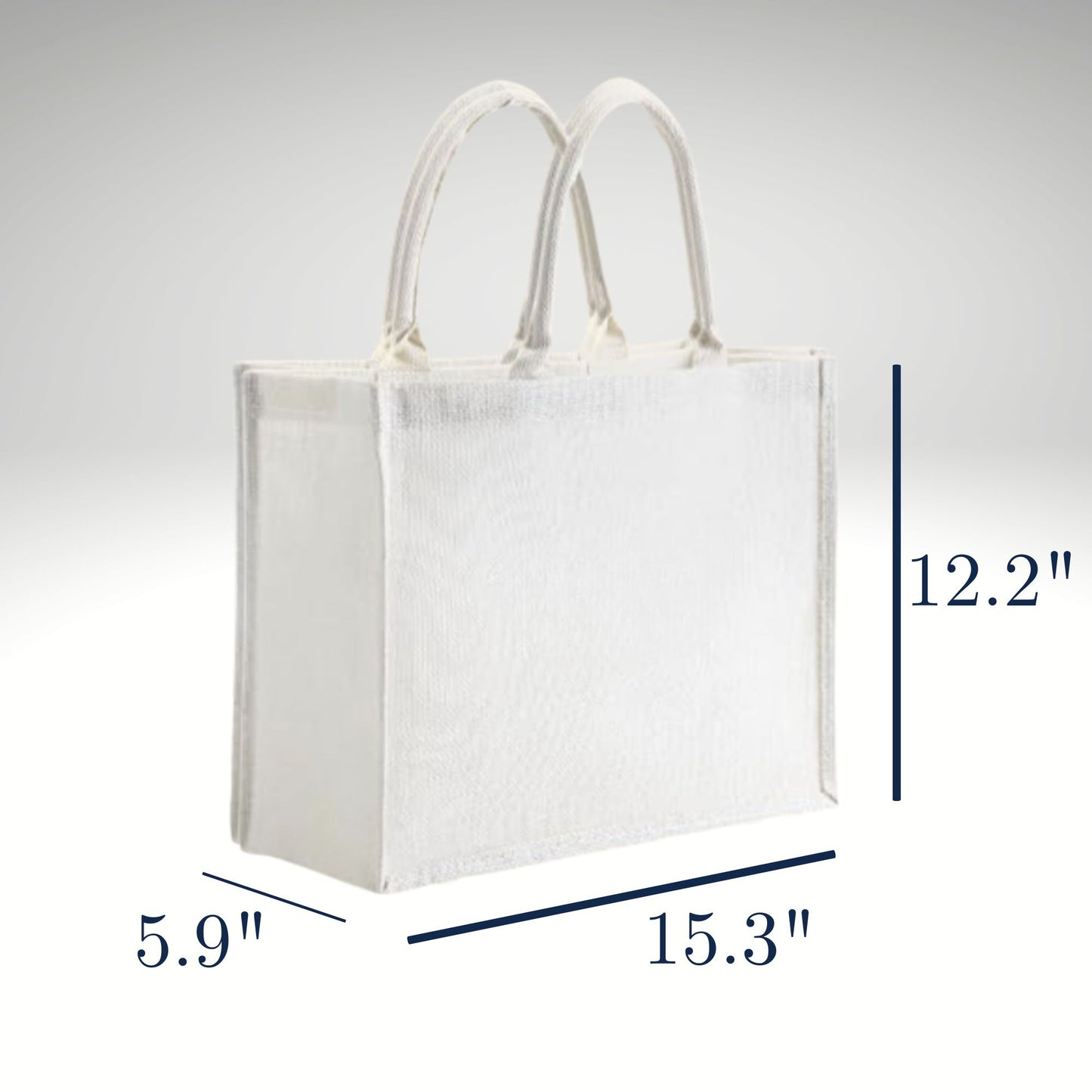 white jute tote bag used for gourmet food gifts in north carolina