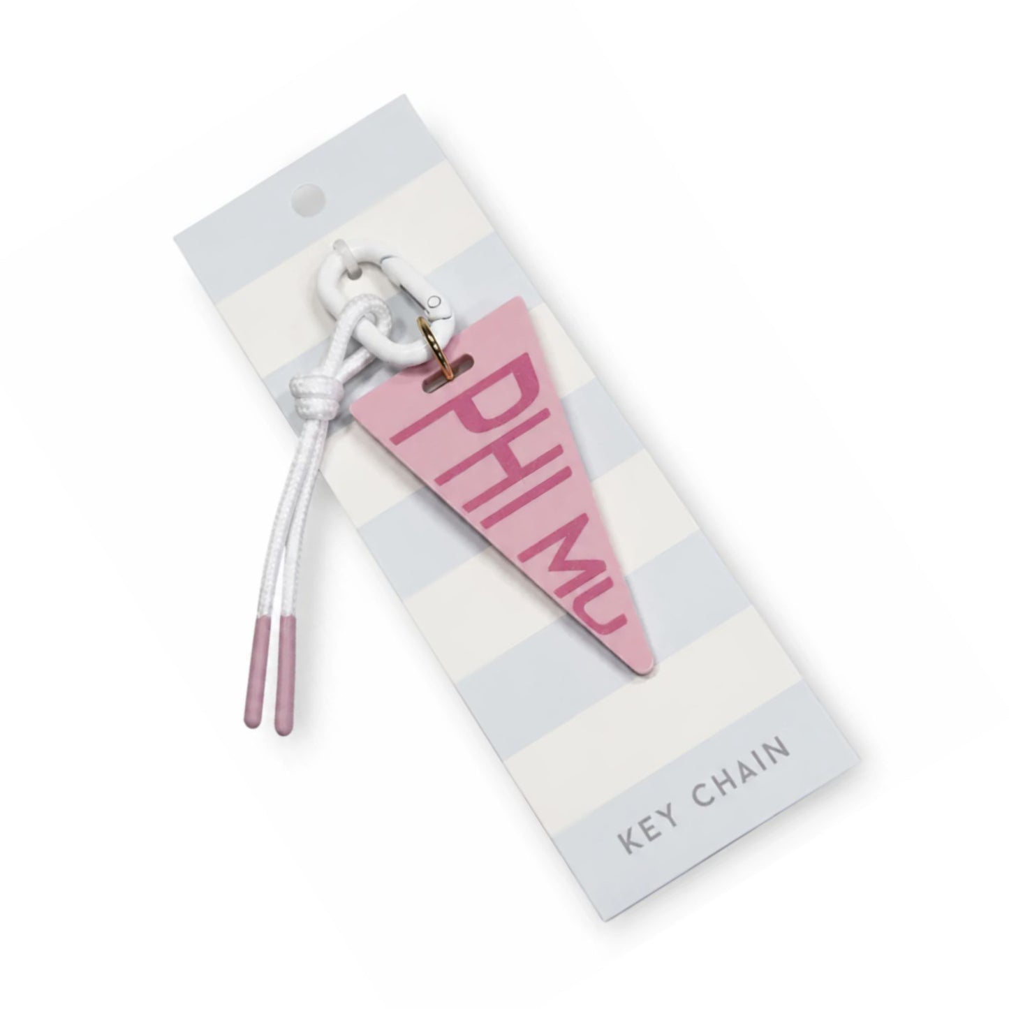 Sorority pennant keychain and bag tag with sorority letters