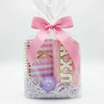 AXO gift set for sorority sisters on bid day, initiation, big/lil sister reveal, and more
