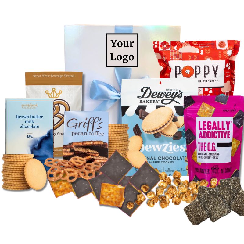 assortment of sweet gourmet treats made in north Carolina to be gifted to corporate clients and staff