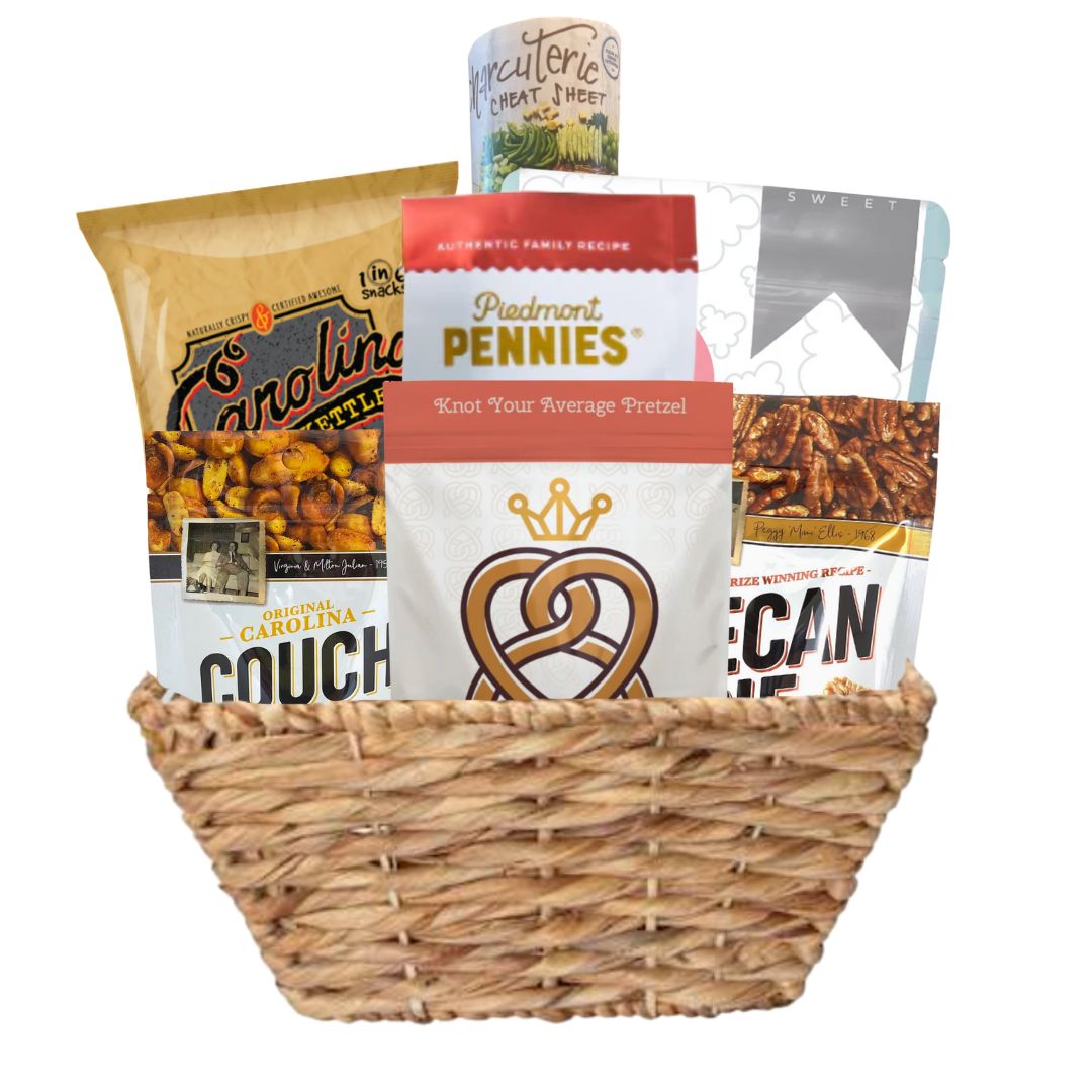 Football Game Day Gift Basket - Charcuterie Board & Snacks, NC-Made