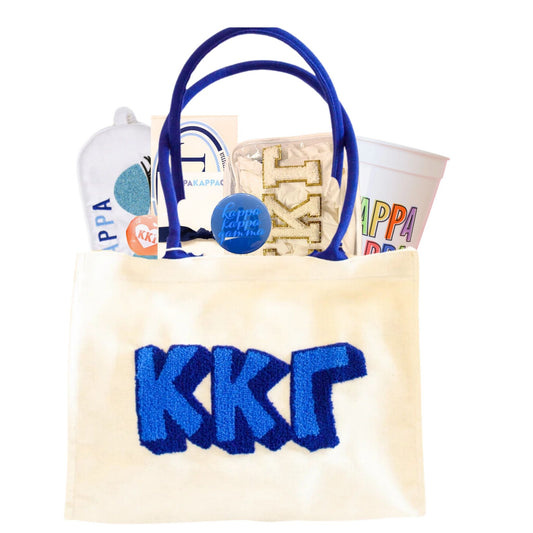 kappa kappa gamma gift set for sorority sisters on bid day, big/lil reveal, initiation and more.