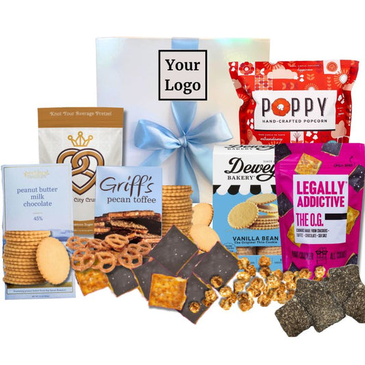 assortment of sweet gourmet treats made in north Carolina to be gifted to corporate clients and staff