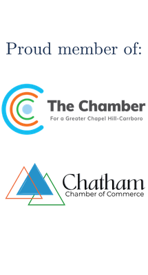 Logo of The Chamber for a Greater Chapel Hill-Carrboro and Chatham Chamber of Commerce on a white background