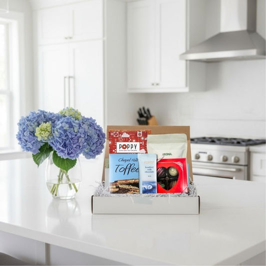 value gift box with nc made chocolate valentines treats