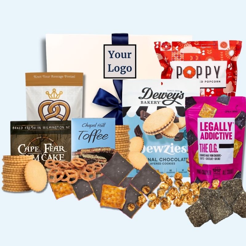 assortment of sweet gourmet treats made in north Carolina to be gifted to corporate clients and staff