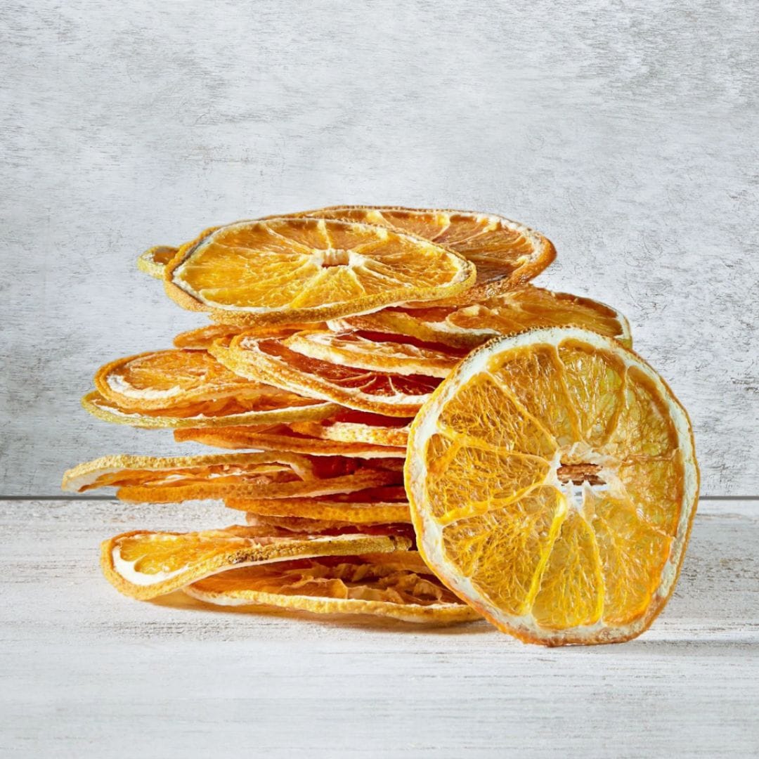 Dried orange garnish in North Carolina artisan gift baskets and gourmet gifts