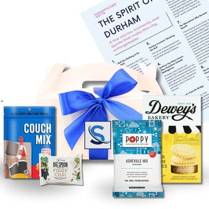 event welcome gift box for corporate gatherings in Durham North Carolina that you can ad your custom logo to