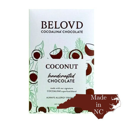 Gluten-free chocolate bar from North Carolina artisan makers in gourmet gift baskets