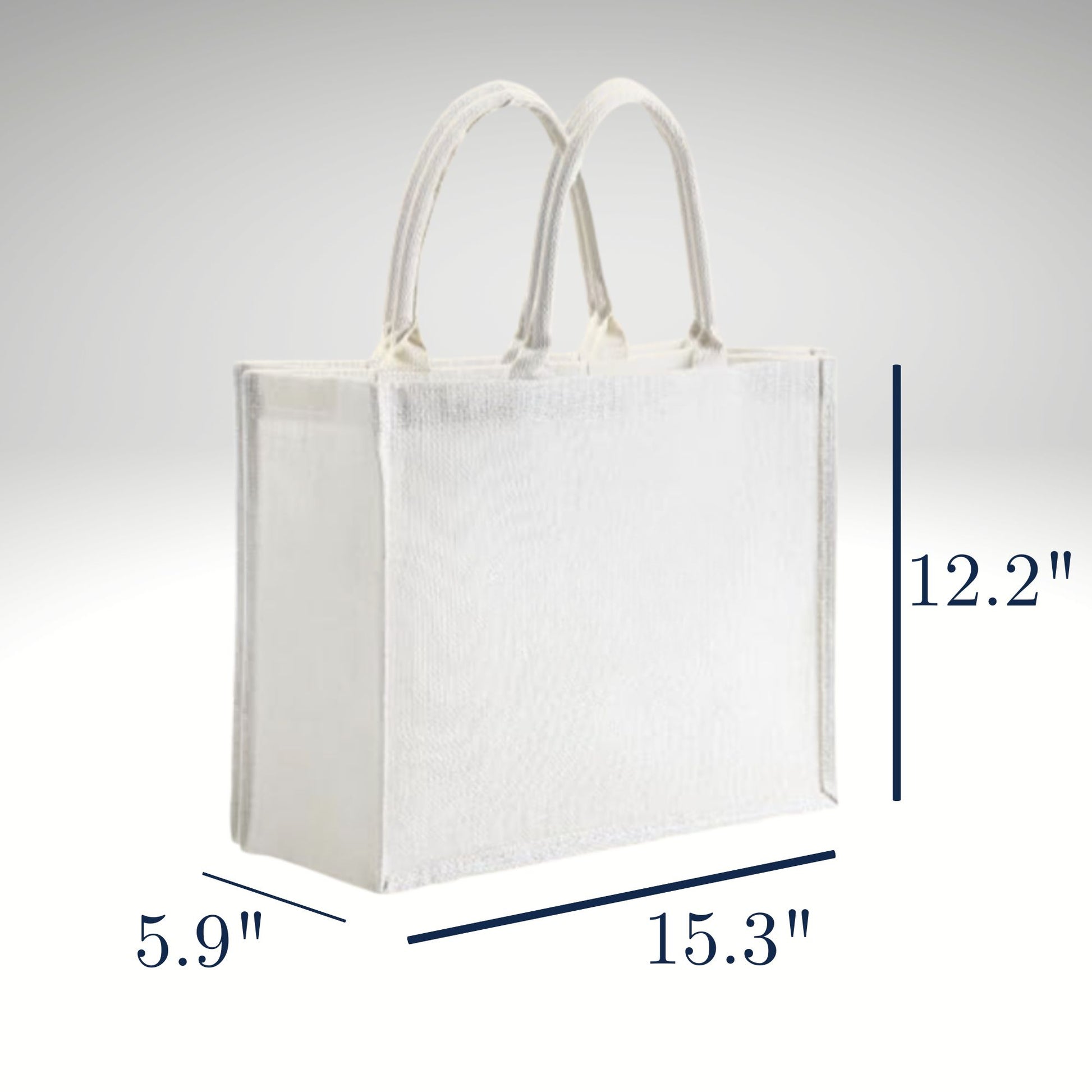 white jute tote bag used for gourmet food gifts in north carolina
