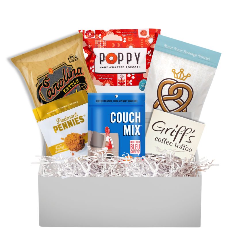 Carolina artisan gift box with North Carolina gourmet snacks and small-batch treats