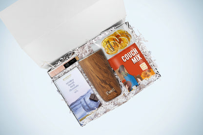 Old Fashioned gift box for men with cocktail tumbler and gourmet treats for corporate gifts