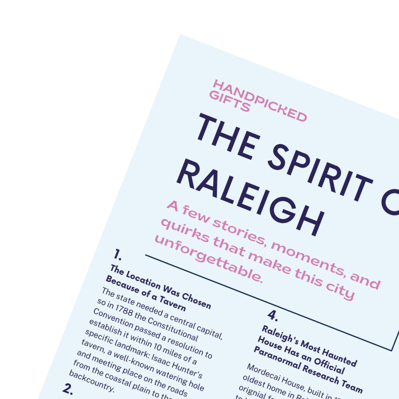 Spirit of the City enclosure card included with North Carolina city gifts