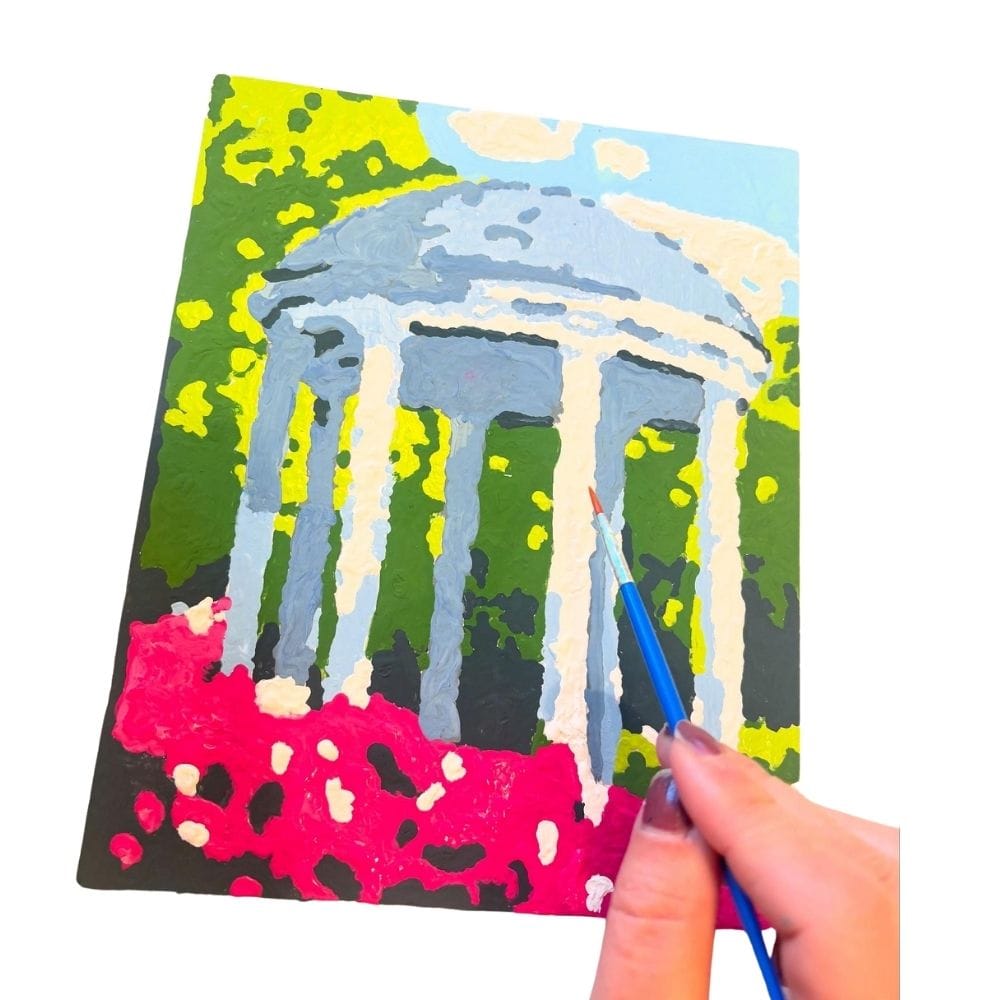 Finished UNC Old Well painting for Chapel Hill alumni and Tar Heels graduation gifts