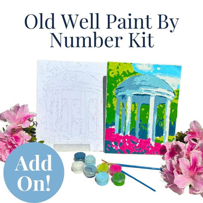 UNC paint by number kit add-on for Chapel Hill student care packages and Tar Heels gifts