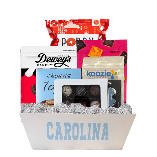  UNC Valentine's Day care package with gourmet chocolates and treats delivered to Chapel Hill students